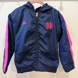 ADIDAS NOTRE DAME Girls Full Zip Jacket